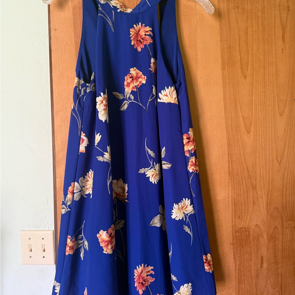 Lulu's Blue Floral Dress